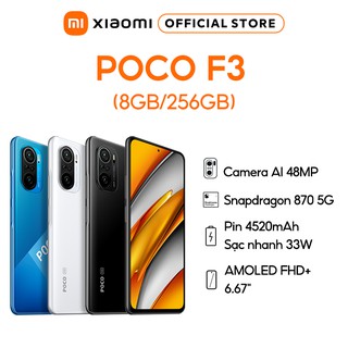 Điện thoại POCO F3 (8GB+256GB) | Màn hình 6.67" | Sạc nhanh 33W | Hàng chính hãng