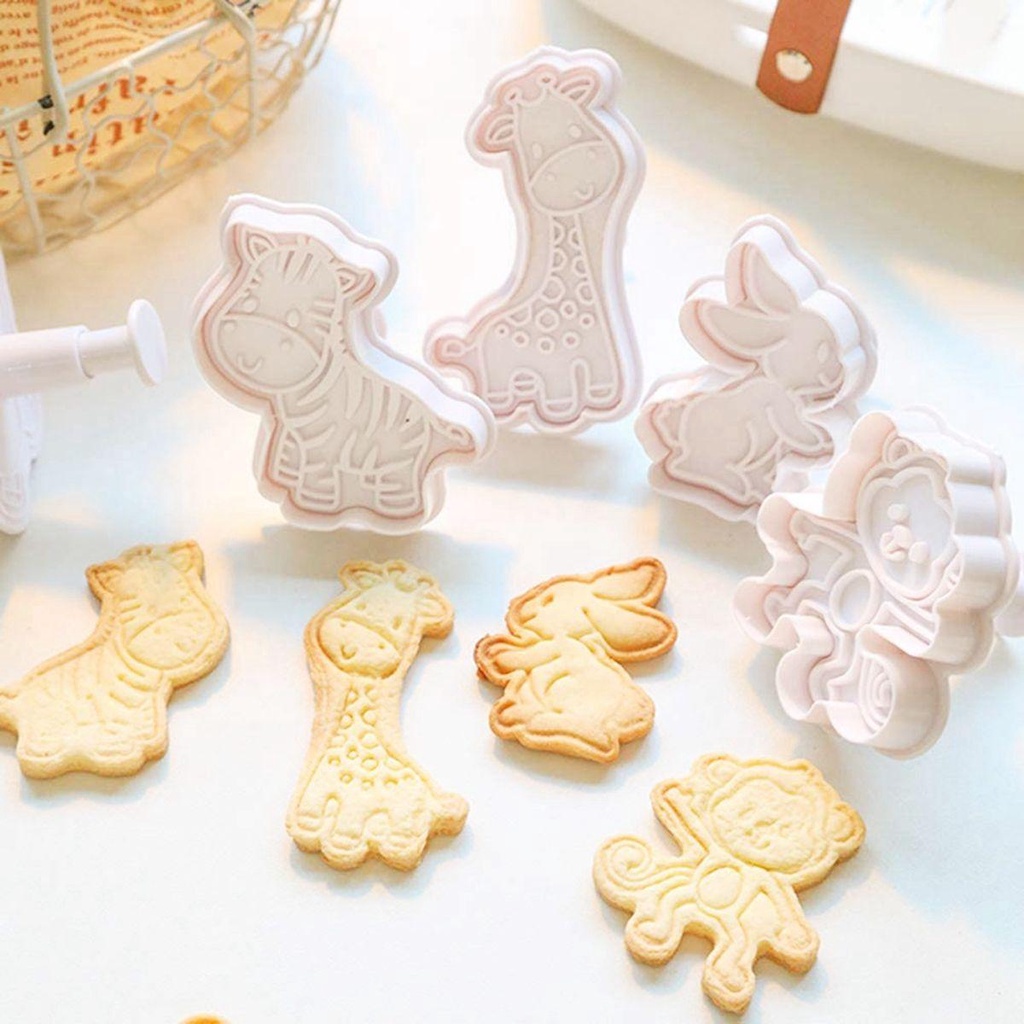 Bộ Khuôn Cắt Bánh Quy 3D Bằng Nhựa
