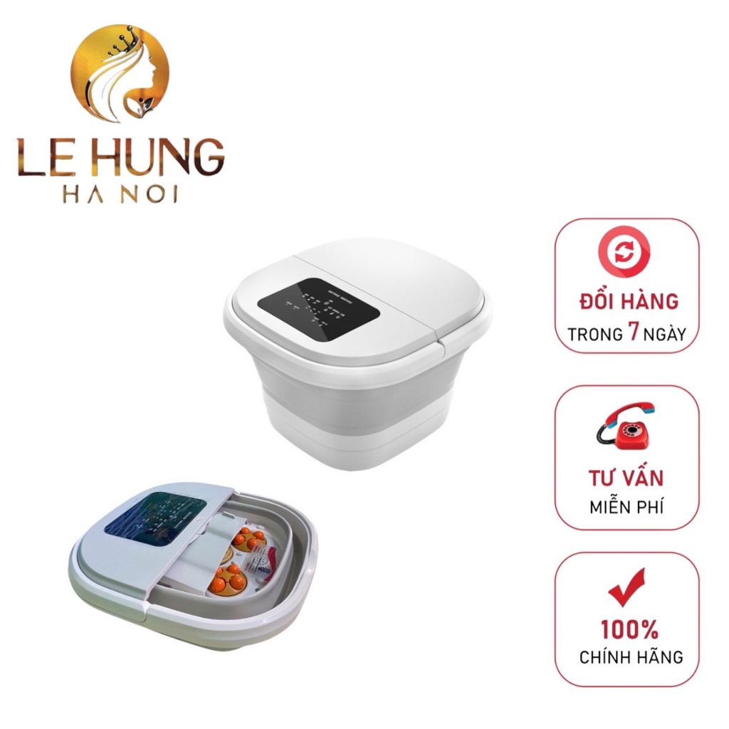Chậu ngâm chân massage gấp gọn, Bồn ngâm chân mát xa cao cấp, tự động đun nước, giữ nhiệt ổn định(ảnh thật) mẫu 2022