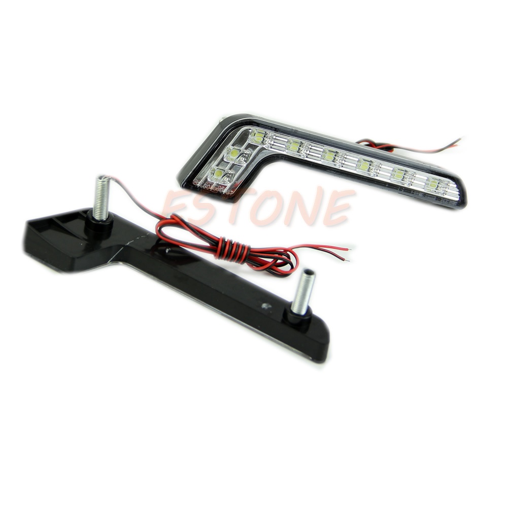 Bộ 2 Dây Đèn LED DRL 8 Bóng 12V Dùng Trang Trí Xe Hơi