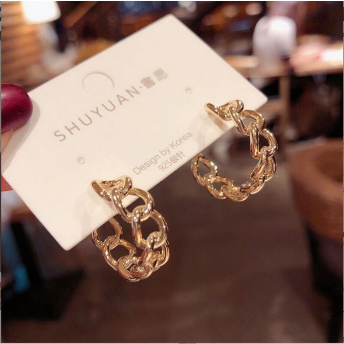 Bông Tai Khuyên Tai Phối Xích