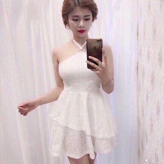 Đầm nữ cổ yếm dễ thương