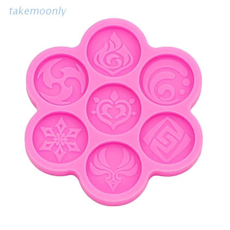 Khuôn Silicone Làm Móc Khóa Nhựa Resin Sáng Bóng Hình Mắt Thần Moul DIY