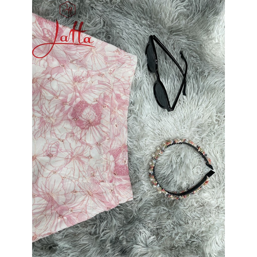 Chân váy ngắn thêu họa tiết hoa xinh xắn -ảnh thật 4 màu