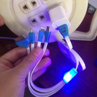 Dây sạc đa năng 4 đầu có đèn led mã TU248