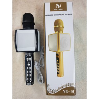 Micro karaoke bluetooth ys91 - Micro Karaoke kiêm loa bluetooth thế hệ mới