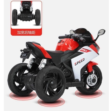 Xe Máy Điện 3 Bánh Trẻ Em Xe máy điện trẻ em Sport R3 Và Rr1000 Đủ 4 Màu siêu chất