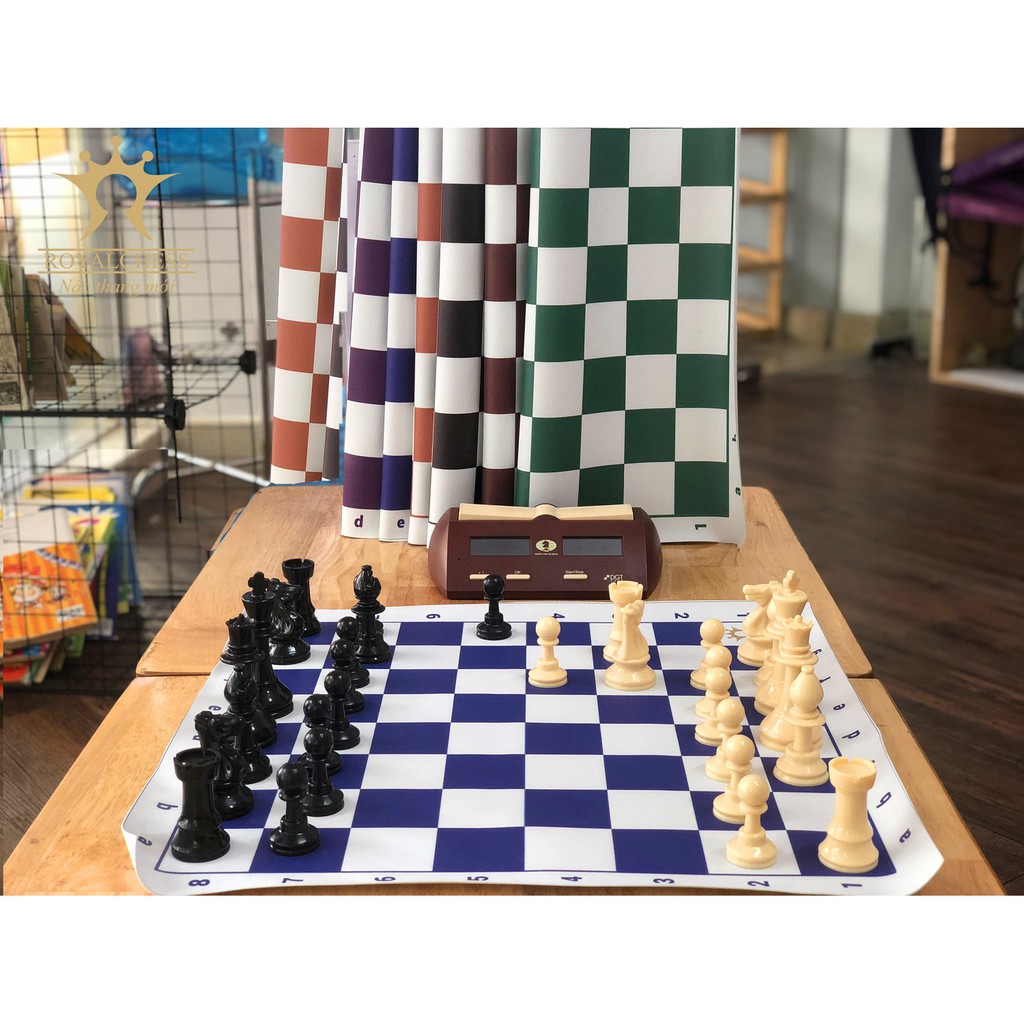 Bộ cờ vua RoyalChess tiêu chuẩn thi đấu WB  ROYALCHESS bàn 40x36cm