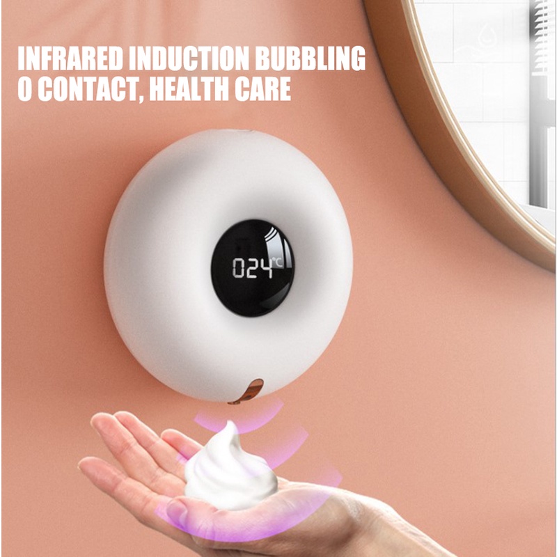 Bình đựng xà phòng rửa tay tạo bọt cảm biến tự động không tiếp xúc có màn hình LED tiện dụng chất lượng cao