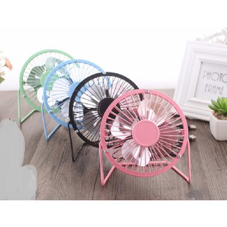 Quạt lồng sắt mini để bàn làm việc, quạt usb mini, quạt để bàn cổng usb
