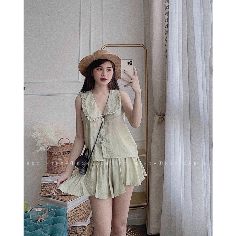 Sét đũi cổ bèo đính ngọc xịn xò
