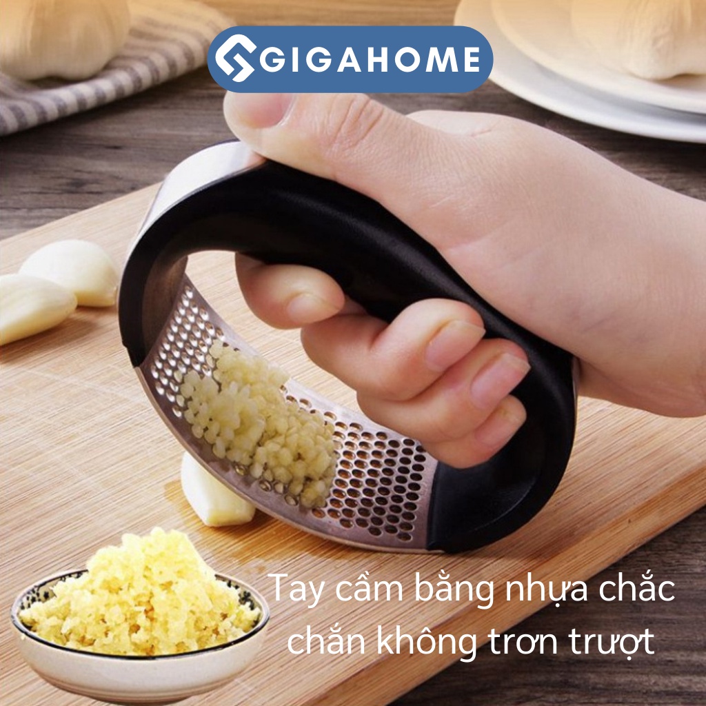 Dụng Cụ Dập, Ép Tỏi, Hành GIGAHOME Cán Đen Cao Cấp 8282