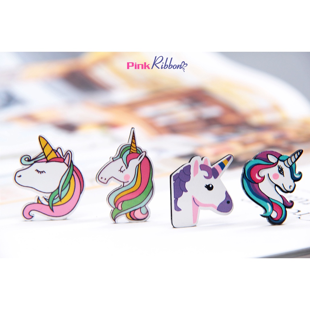 SET 2C - Hình nhựa cao cấp Unicorn đế màu đen