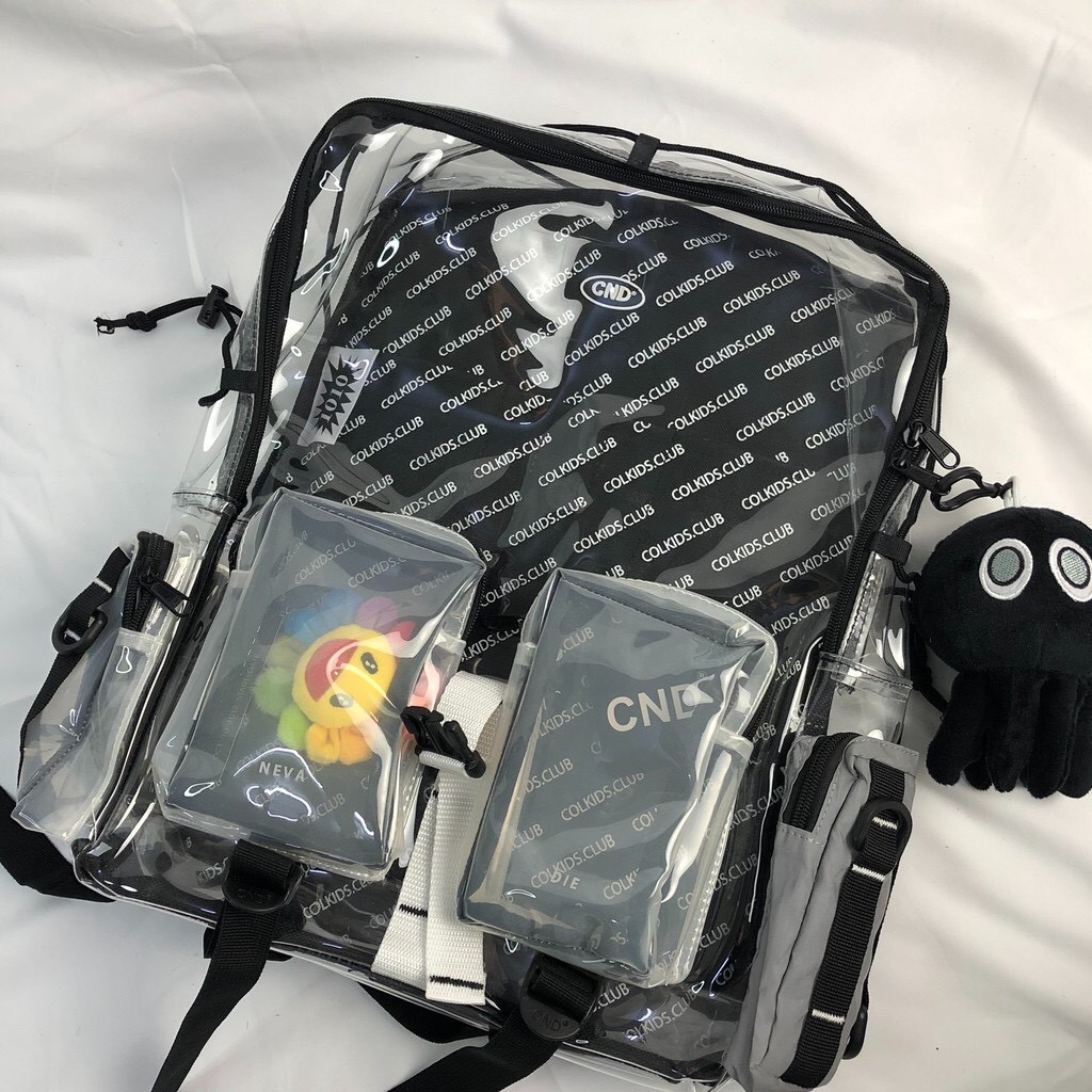 Balo CND Colkids Club SS5 nhựa Trong Suốt kèm Bạch tuột và Full Tag + giấy thơm