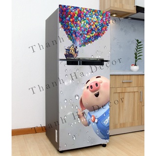 Decal dán Tủ Lạnh Pig 2022  chất liệu cao cấp