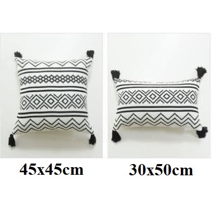 Gối tựa lưng sofa họa tiết thổ cẩm thích hợp homestay hoặc phong cách scandinavian