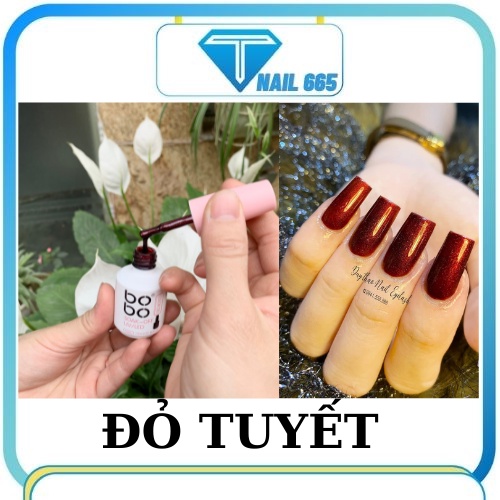 Sơn Gel đỏ tuyết , Sơn móng tay nail màu đỏ tuyết