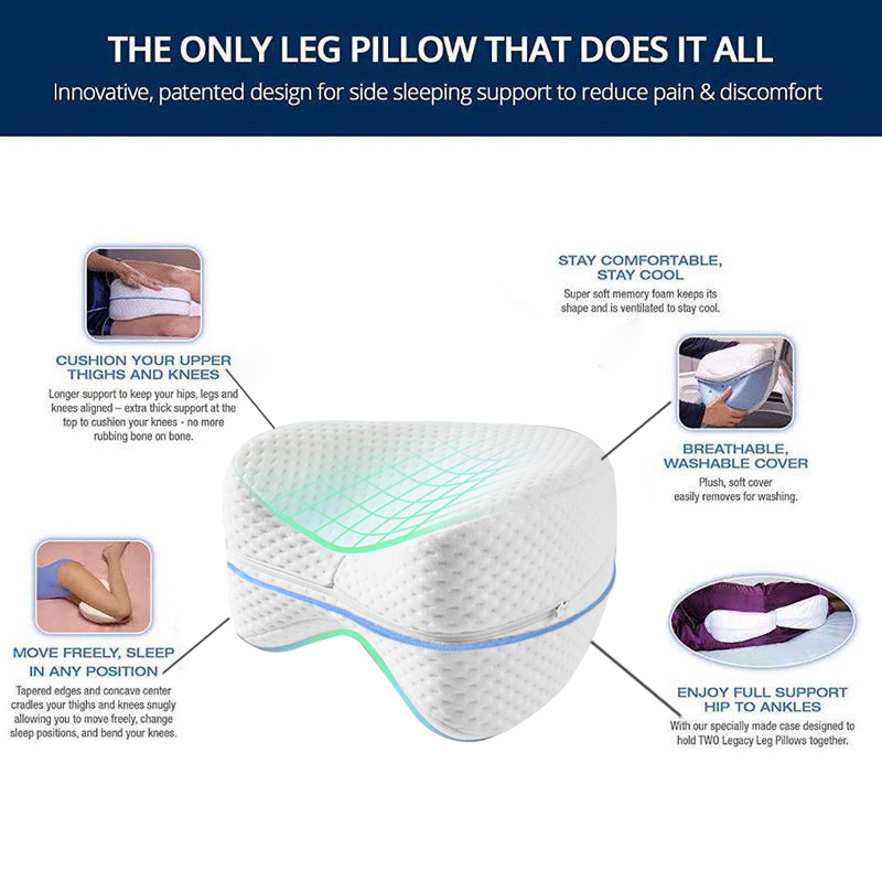 FJRVN Body memory cotton leg pillow home sleep sciatica hip pain relief thigh leg pad