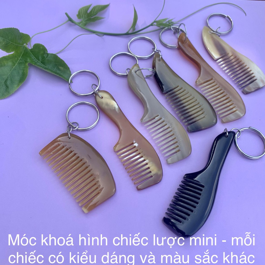 Combo móc treo chìa khóa lược sừng mini và đón gót giày (OTH021) - HAHANCO