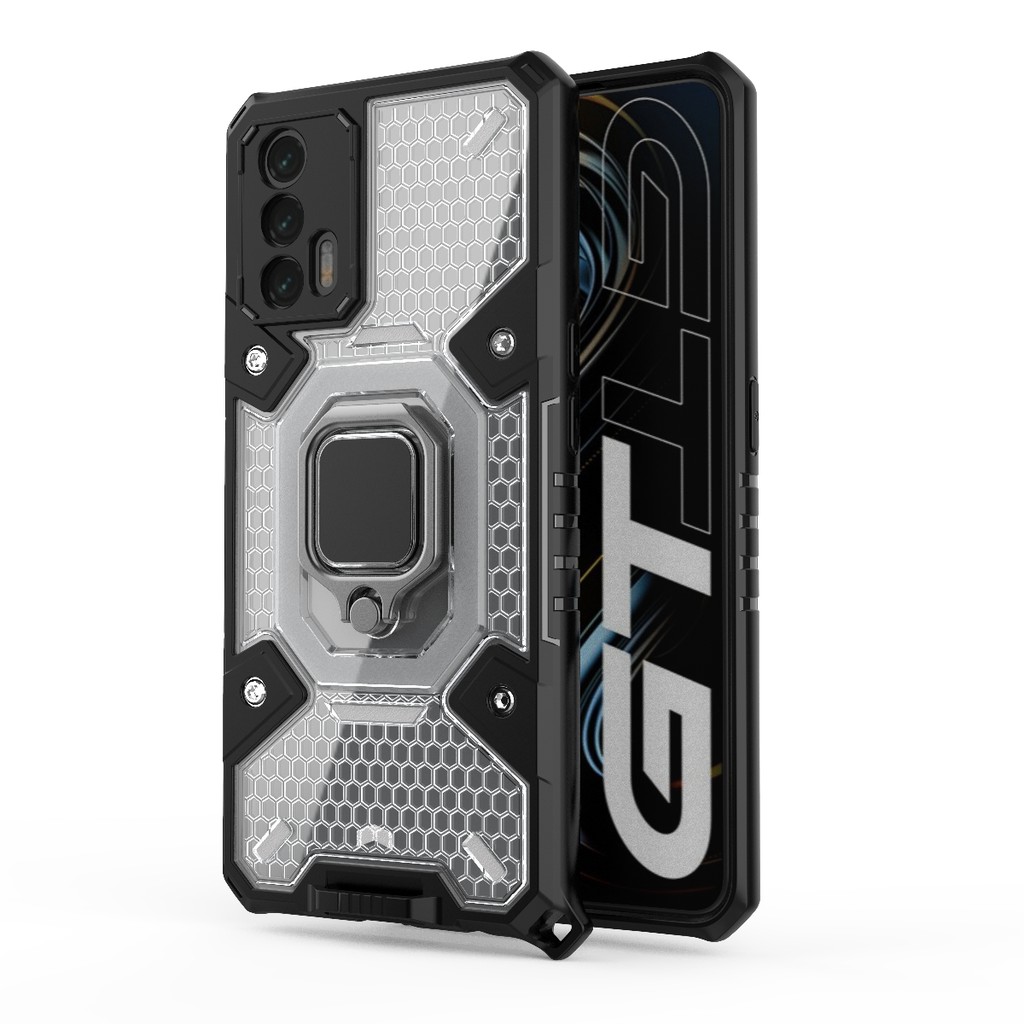 Ốp lưng Realme GT / GT Neo / Realme Q3 Pro / Realme GT Neo 2T dùng chung tổ Ong Iring không gian mới chống sốc giá đỡ