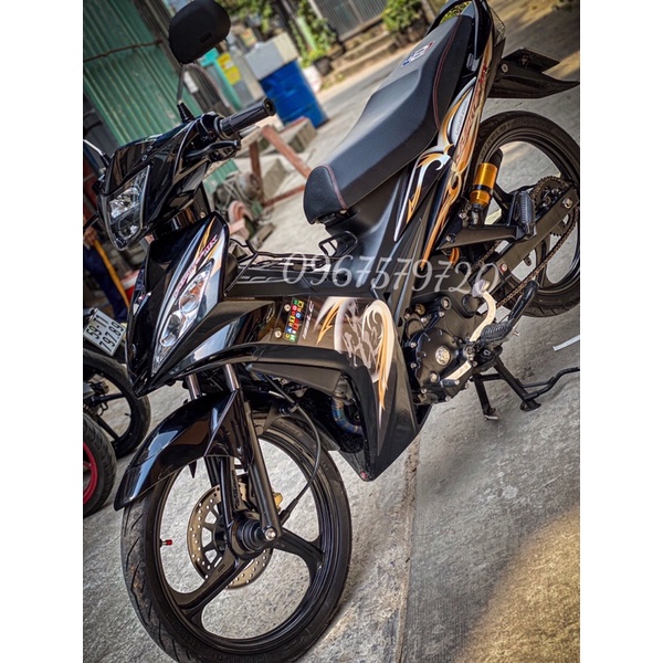 tem rời exciter 2006 đen vàng indo , exciter 2010 đen vàng