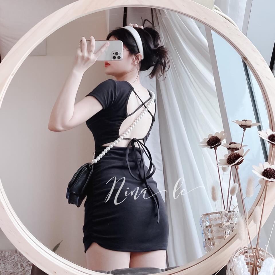 [MẪU MỚI] Đầm Body Hở Lưng Đan Dây Có Mút Ngực Chất Thun Borip Thích Hợp Mặc Đi Tiệc Đi Làm Đi Chơi | BigBuy360 - bigbuy360.vn