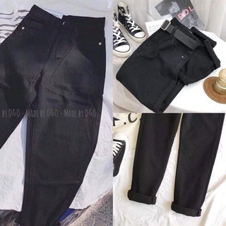 [CÓ BIGSIZE 30-36] Quần Baggy BigSize Đen Trơn/ Xám Trơn - Lưng Siêu Cao - Không Co Giãn