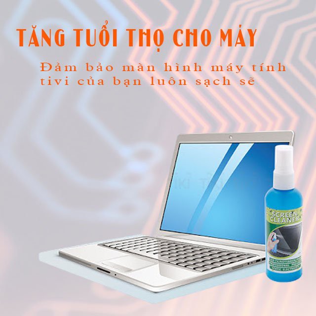 Vệ sinh laptop máy tính TIKA 5555 ❤️FREESHIP❤️ Bộ đủ 4 món chổi, khăn, thổi, nước - AT computer | BigBuy360 - bigbuy360.vn
