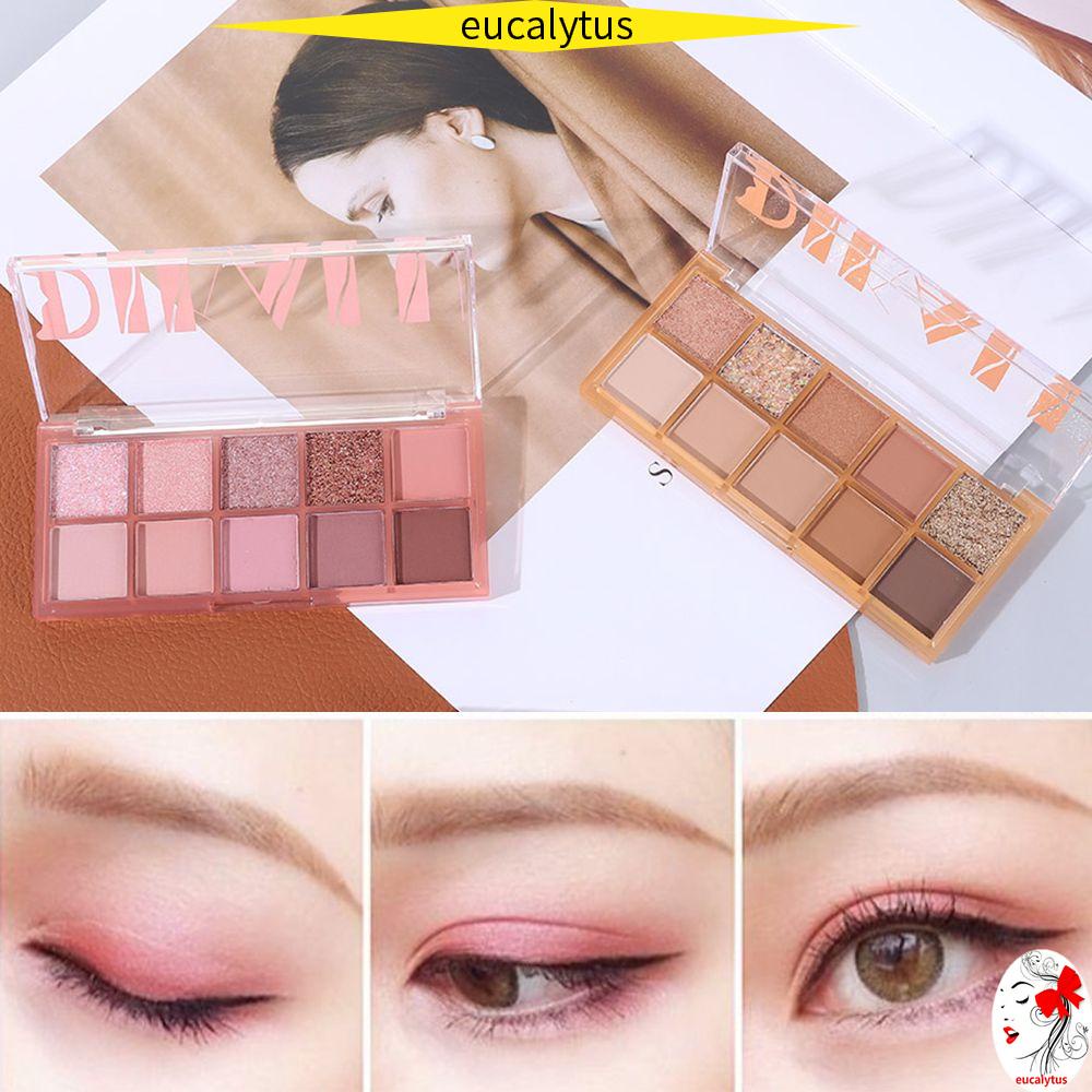 Bảng phấn mắt 10 màu ánh ngọc trai lấp lánh không thấm nước chống nhòe lâu trôi