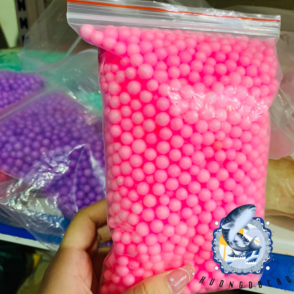 Hạt Xốp Câu Lăng Xê, Câu Lục, Hạt Xốp 4mm Trộn Mồi Câu Dùng Trang Trí Hộp Quà