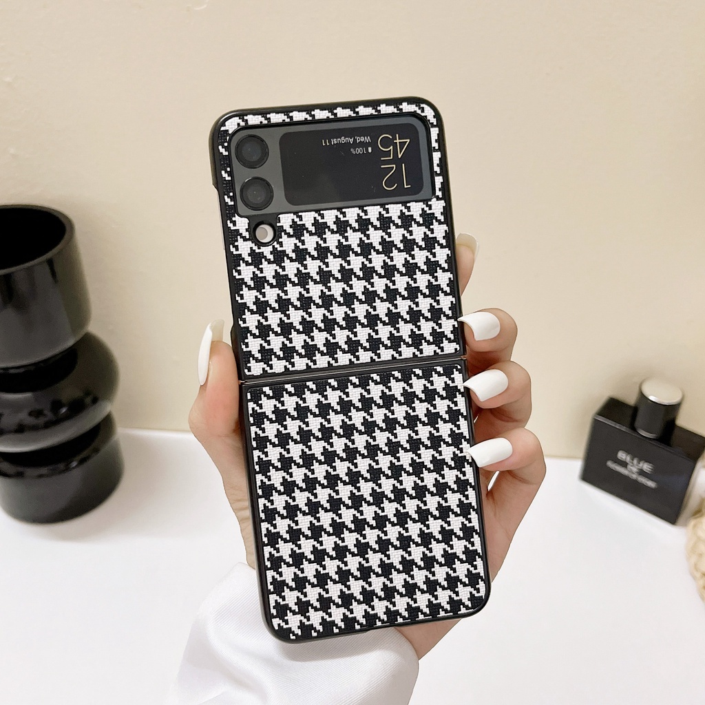 Bao Da Điện Thoại PU PC Cứng Màu Trơn Chống Sốc Cho Samsung Galaxy Z Flip 4 5G Z Flip 4
