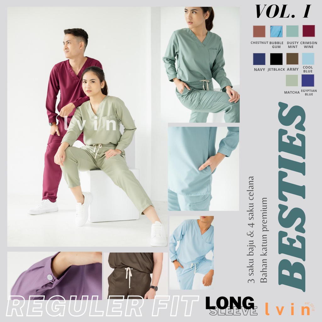 (Lvin) Vol I - Áo Sơ Mi Dài Tay Cổ Chữ V Vừa Vặn Tiêu Chuẩn Jaga Giữ Riêng Cho Oka / Bác Sĩ Shirt / OK / Besties Series