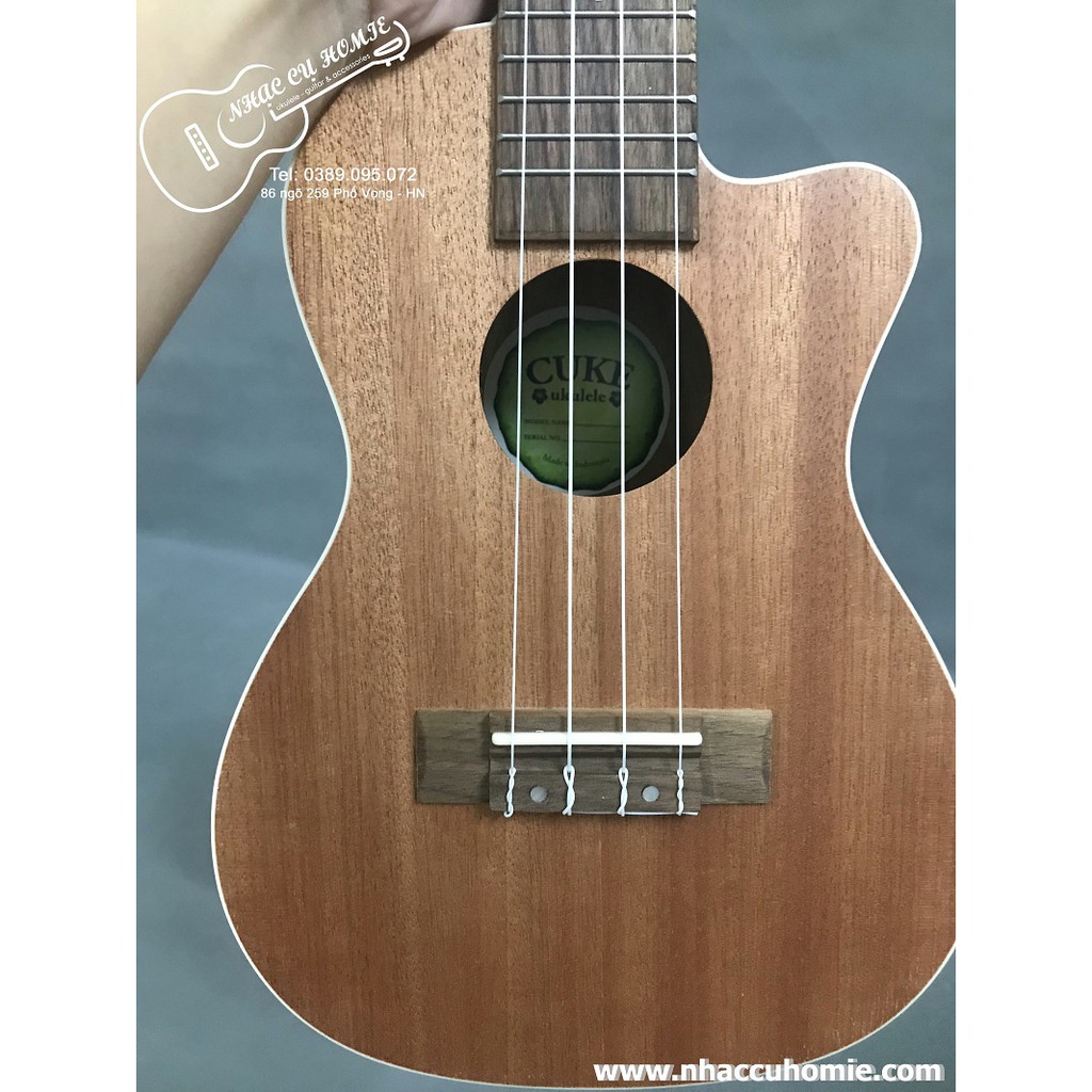 ĐÀN UKULELE CONCERT 23'' KHUYẾT CUKE KHÓA GOLD