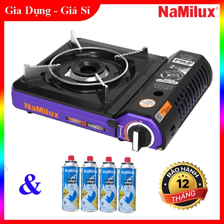 Bếp ga mini du lịch Namilux PL-2021 PF - Bếp gas mini Namilux - Chống cháy nổ - Giao màu ngẫu nhiên