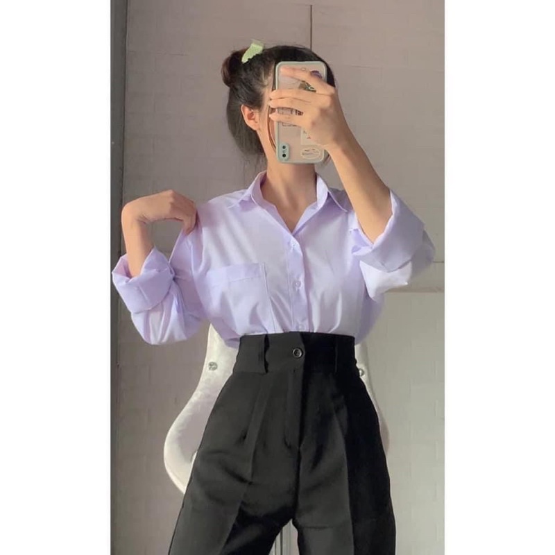 Áo sơ mi trắng dài tay
