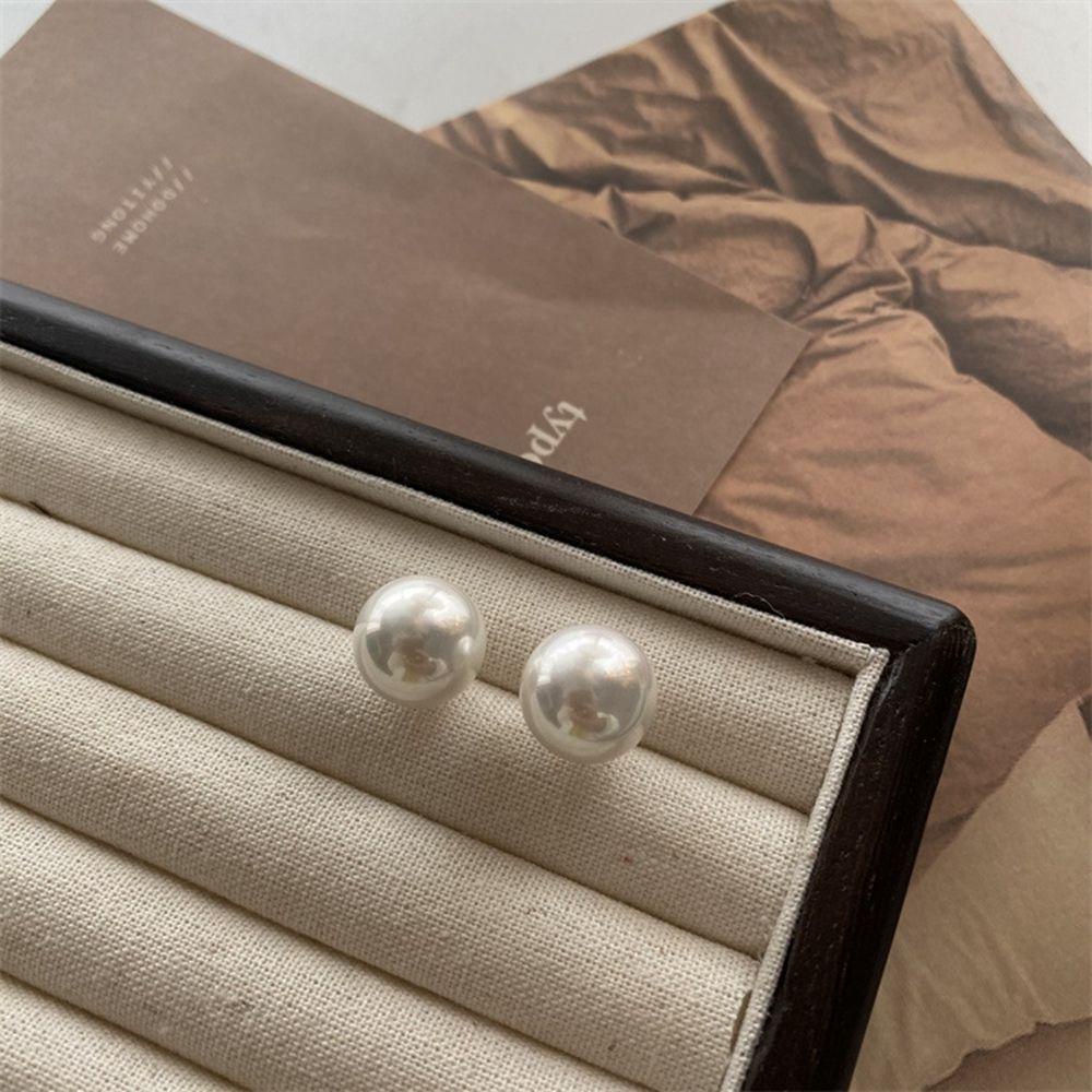 JARRED Bông Tai Hình Tròn Lớn Đính Ngọc Trai Phong Cách Pháp Ngọt Ngào Cho Nữ