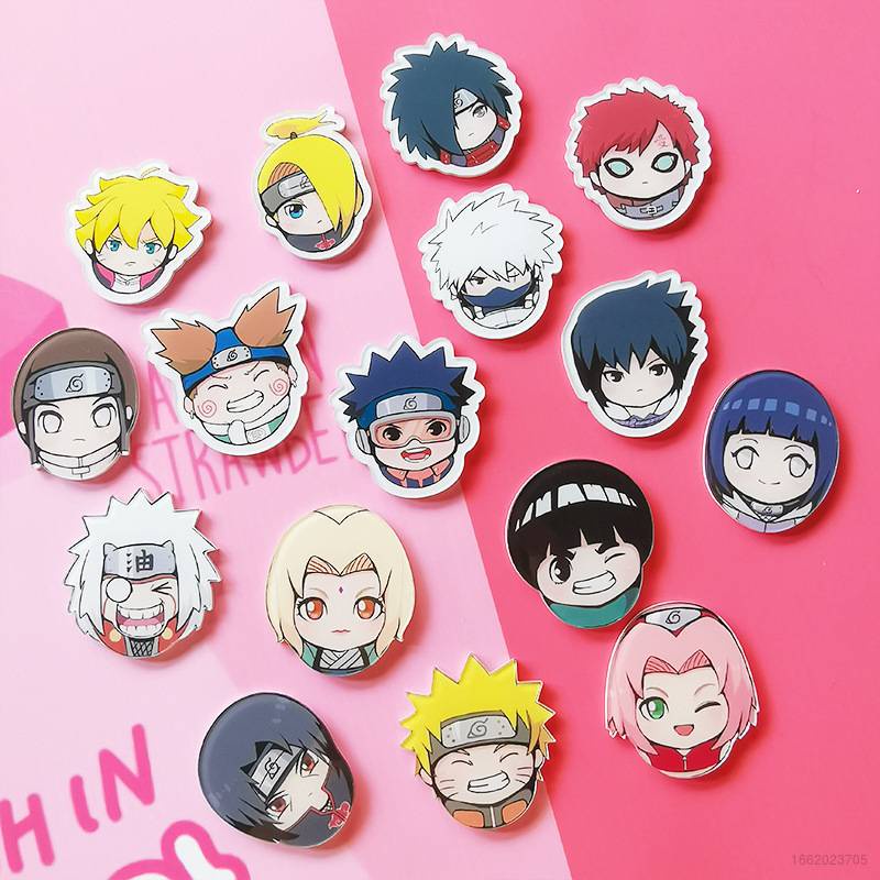 Huy Hiệu Cài Áo Hình Hoạt Hình Naruto Sasuke Kakashi
