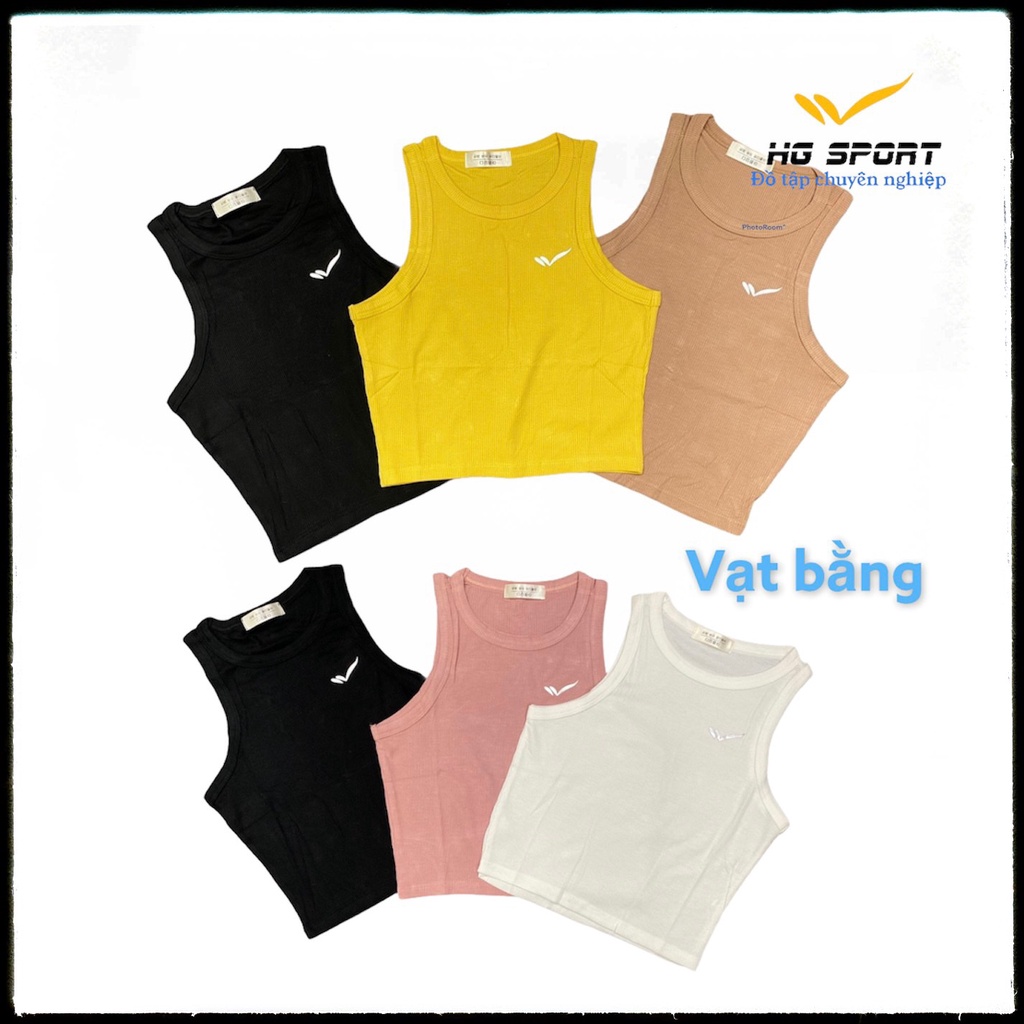 Áo tập Yoga, Gym,Croptop thun tăm Đồ Tập Thể Thao nữ Hg Sport CR09