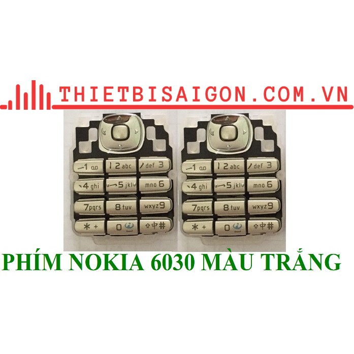 PHÍM NOKIA 6030 MÀU TRẮNG