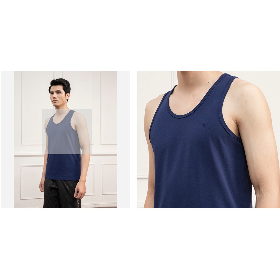 Áo tank top nam [ ARISTINO] từ sợi bông hữu cơ giúp áo mềm mại, xốp nhẹ, thấm hút tuyệt vời - ATTR05