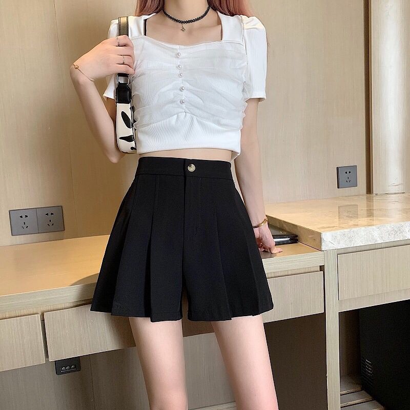 Quần Shorts, Quần Giả Váy Tuyết Mưa Xếp Ly Ulzzang - Ảnh Thật - Titto Closet