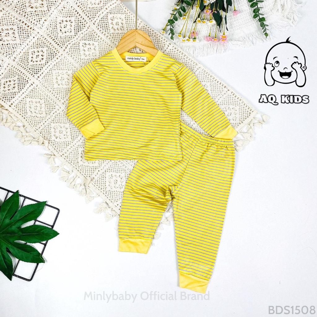 [Bé 7-28kg] Bộ Quần Áo Tay Dài, Quần Dài Bé Trai, Bé Gái Vải Thun Lạnh, Hàng Chính Hãng Minlybaby  - BDSN