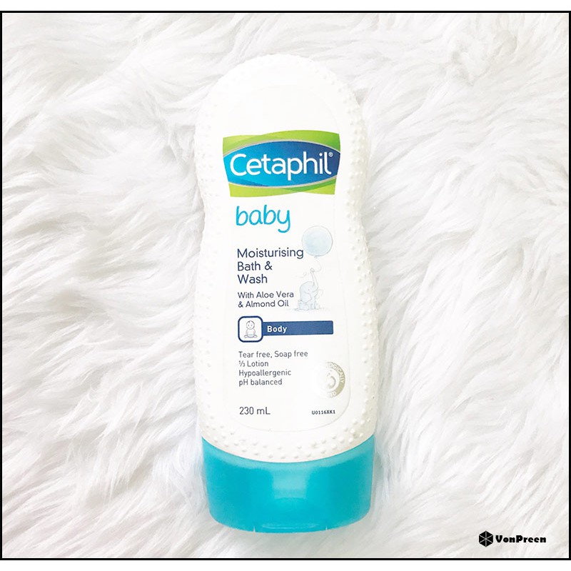 Sữa tắm dưỡng ẩm CETAPHIL BABY MOISTURIZING WASH&amp; BATH 230ml