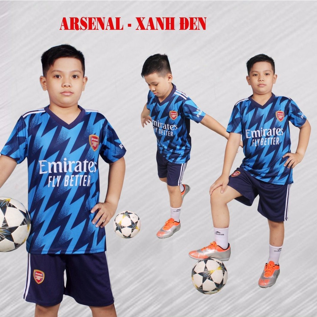 Arsenal Trẻ Em. Áo Bóng Đá Trẻ Em In Tên Số theo Yêu cầu ( có phí ), Áo Bóng Đá Bé Trai, Áo Bóng Đá Bé gái