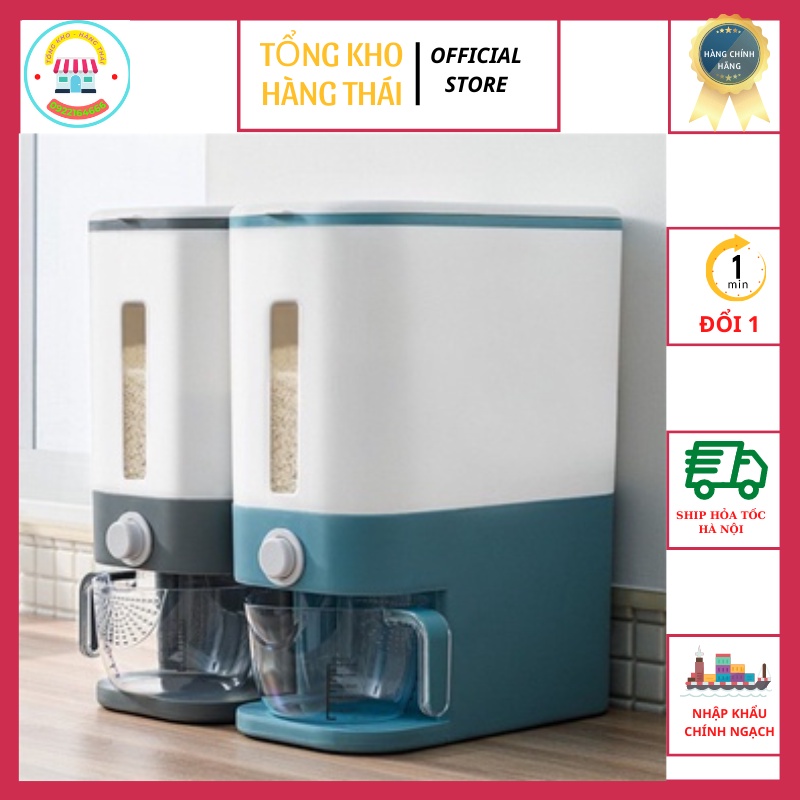 Thùng Đựng Gạo Thông Minh Hàng Cao Cấp Công Nghệ Nhật Bản Dung Tích Lớn Dành Cho Gia Đình Bạn (PVN322)