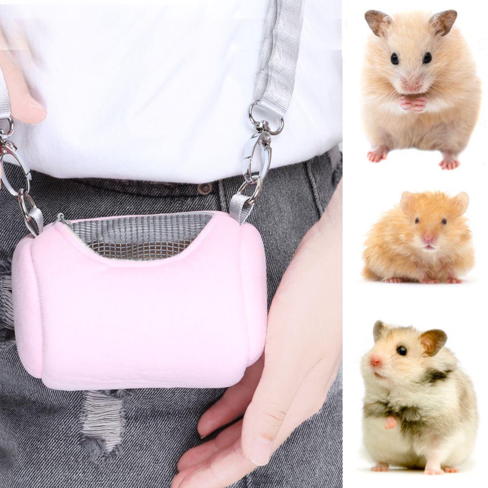 Shanrong Túi Lưới Đựng Chuột hamster Giữ Ấm Có Khóa Kéo Tiện Lợi