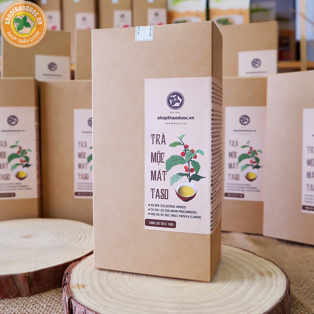 Trà Túi Lọc Mộc Mát Taso  - Kết Hợp Từ Cà Gai Leo, Xạ Đen, Hoa Đu Đủ Đực - Hỗ Trợ Hạ Men Gan Hiệu Quả