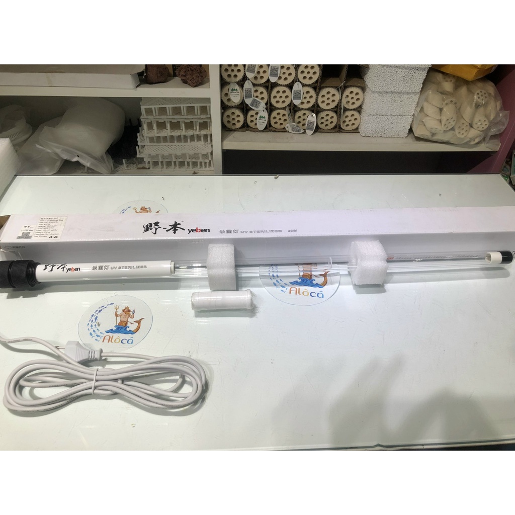 Đèn UV Yeben YBUV công suất 20W - 40W d'iệt rêu, tảo, khuẩn có hại cho bể cá cảnh