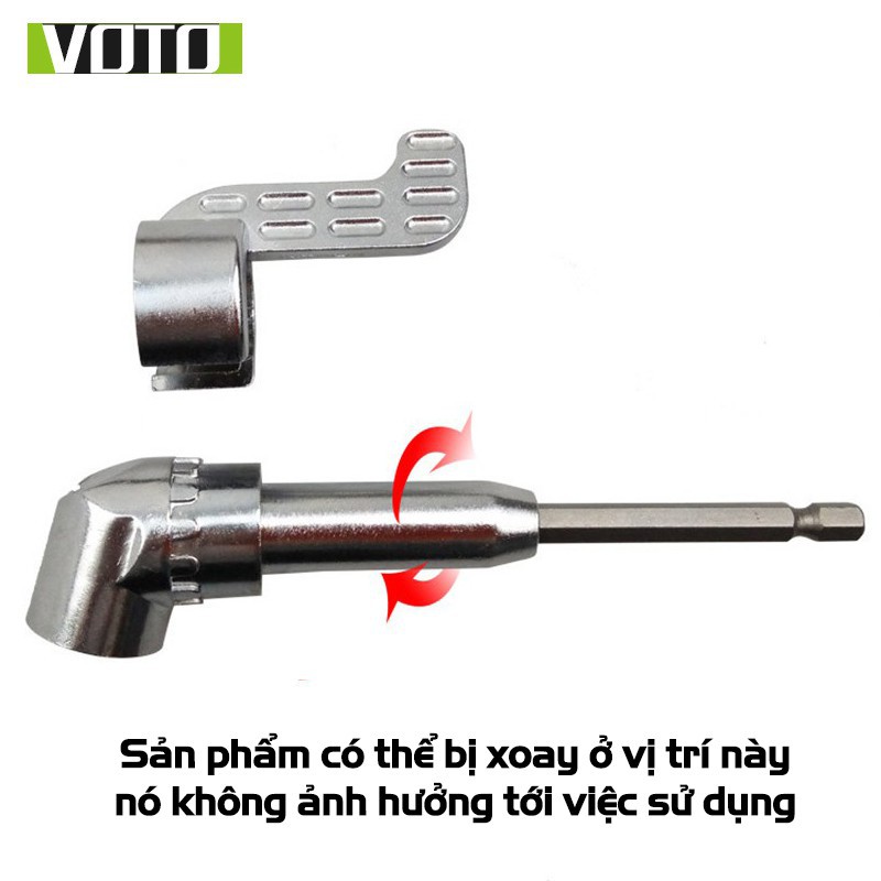 Đầu Chuyển Hướng Bắt Vít Góc VOTO Chân Lục Giác Loại Dài Cho Máy Bắn Vít, Máy Khoan