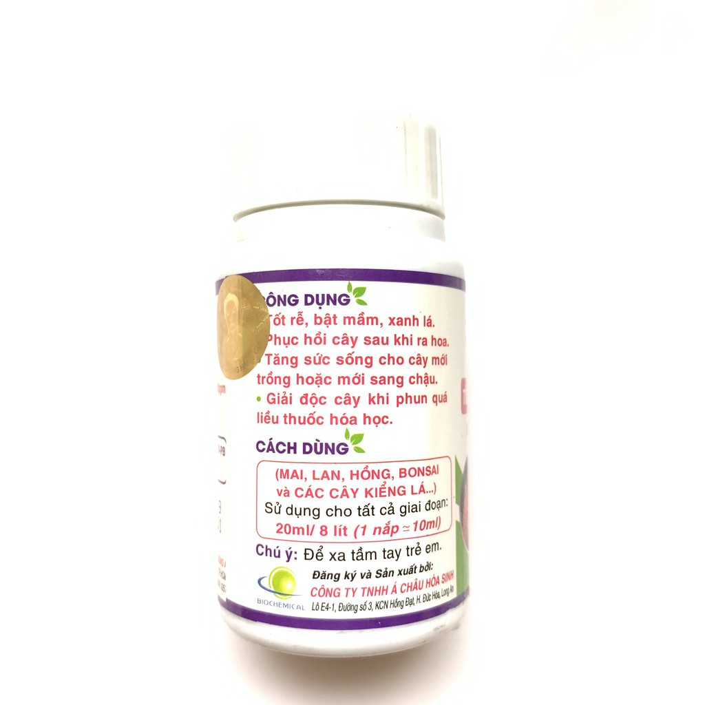 Phân bón sinh học Ami Green 100ml Chuyên giải độc cho phong lan, cây cảnh, tốt rễ - bật mầm, chống sốc ,xanh lá